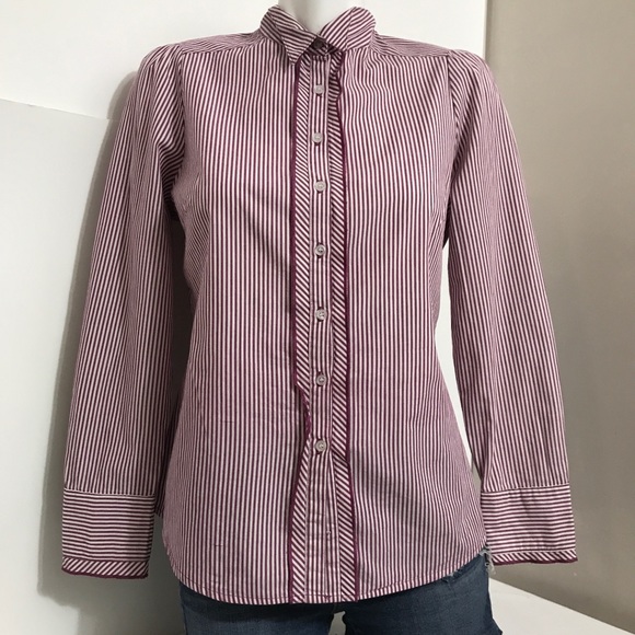 Harve Benard Candy Striped Cotton Button Up Shirt - Picture 5 of 9